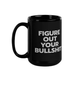 Black glossy FOYB coffee mug